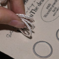 A44769 s925 sterling silver dainty simple fashion rhinestone simulatedring ring