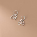 A35907 s925 sterling silver sparkling simple fashion earrings