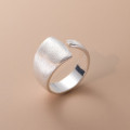 A39031 s925 sterling silver wide adjustable trendy design ring