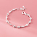A45305 silver trendy sweet elegant rose charm bracelet