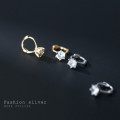 A32338 s925 sterling silver chic rhinestone unique geometric earrings