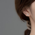 A35734 s925 sterling silver hollowed simple earrings