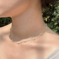 A37260 925 sterling silver pearl beaded necklace
