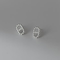 A35416 s925 sterling silver hollowed earrings