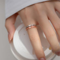 A37966 s925 sterling silver rhinestone design elegant ring