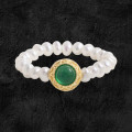A45072 natural pearl agate sterling silver s925 ring