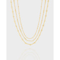 A39862 design gold bead bar spiral sterling silver s925 necklace