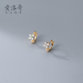 A31770 s925 sterling silver simple rhinestone sweet cute chic earrings