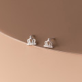 A36846 s925 sterling silver rhinestone crown earrings