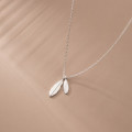 A34069 s925 sterling silver leaf necklace