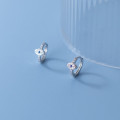 A33830 s925 sterling silver rhinestone eye chic hoop earrings