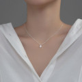 A35252 s925 sterling silver teardrop necklace