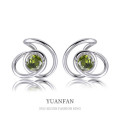 A35670 s925 sterling silver small design metal earrings