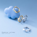 A31639 s925 sterling silver simple unique fashio earrings