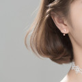 A45165 s925 silver stud dainty simple hollowed butterfly earrings