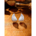 A39771 sterling silver simple teardrop stud grade unique earrings