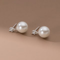 A40765 s925 sterling silver artificial pearl rhinestone stud earrings design earrings