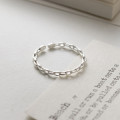 A43790 s925 silver simple geometric ring