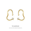 A37115 s925 sterling silver irregular cubiczirconia earrings