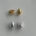 A40433 sterling silver oval simple elegant earrings