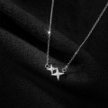 A34155 s925 sterling silver rhinestone stars necklace