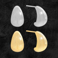 A45898 bar stripe teardrop stud sterling silver s925 earrings