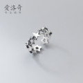 A32142 s925 sterling silver silver star unique chic hollowed vintage ring