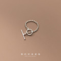 A34353 s925 sterling silver bead chainOT ring