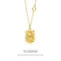 A38804 design sterling silver vintage gold cubic zirconia necklace