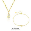A45690 s925 sterling silver fashion classic rhinestone pendant unique necklace