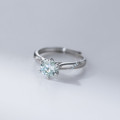 A45675 s925 sterling silver trendy sweet unique rhinestone simulatedring ring