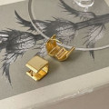 A37142 925 sterling silver square wide earrings