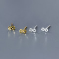 A44394 s925 sterling silver simple stud earrings