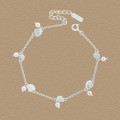 A45079 pearl shell charm sterling silver s925 bracelet