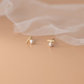 A33774 s925 sterling silver simple cute earrings