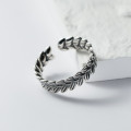 A39261 s925 sterling silver adjustable vintage design ring