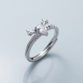 A39052 s925 sterling silver rhinestone deer ring