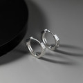 A37041 s925 sterling silver number simple unique geometric fashionM earrings