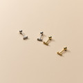 A33801 s925 sterling silver simple earrings