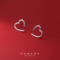 A33264 s925 sterling silver fashion simple adjustable heart earrings