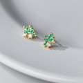 A38180 s925 sterling silver rhinestone stud trendy design earrings