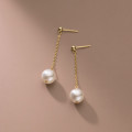 A36880 s925 sterling silver pearl earrings