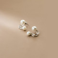 A35422 s925 sterling silver chic simple small trendy pearl earrings