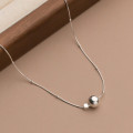 A37196 s925 sterling silver square necklace