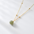 A38387 s925 sterling silver grade goldplated gold simple elegant necklace