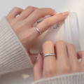 A38250 s925 sterling silver simple rhinestone design elegant ring