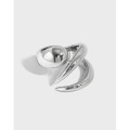 A33426 design minimalist teardrop qualitys925 sterling silver adjustable ring