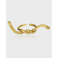 A38669 design simple bar rope s925 sterling silver adjustable ring