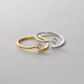 A43864 s925 sterling silver rhinestone stackable fashion knuckle ring