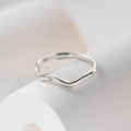 A44464 s925 sterling silver trendy sweet dainty rhinestone weave ring
